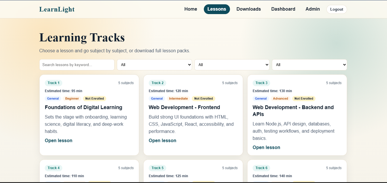 Leanlight project preview